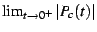 $\lim_{t\rightarrow0^{+}}\left\vert P_{c}(t)\right\vert$